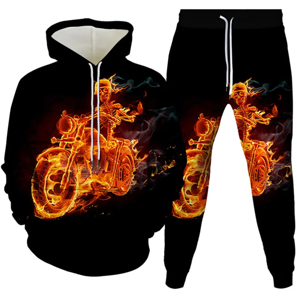 Red Flame Motorbike Blue Skull Hip Hop Men Punk Clothes Tracksuit Hoodies Jogging Pants 2 Pieces Homme Costume Sets Size S-6XL
Red Flame Motorbike Blue Skull Hip Hop Men Punk Clothes Tracksuit Hoodies Jogging Pants 2 Pieces Homme Costume Sets Size S-6XL