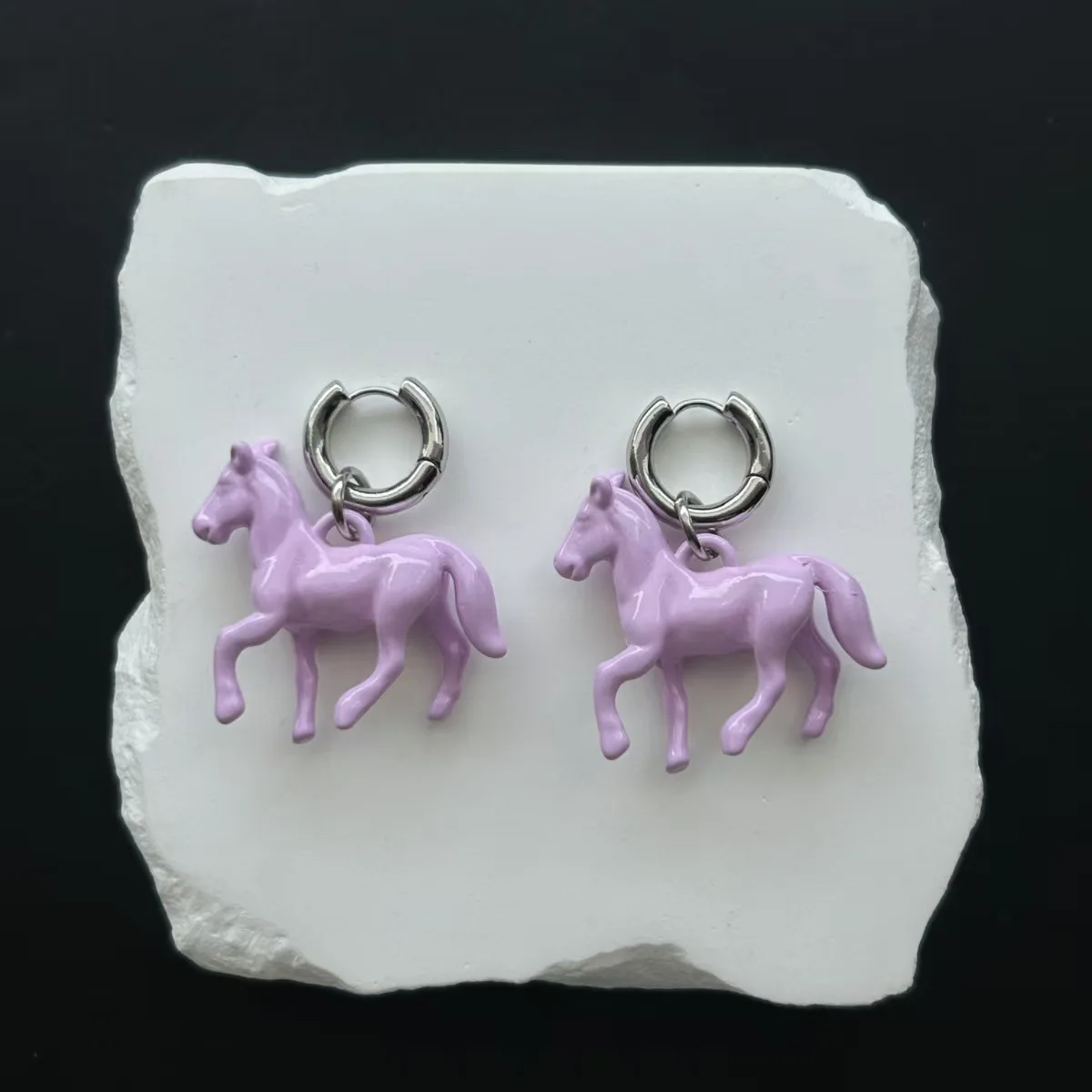 Colorful Enamel Horse Earrings for Women Cute Animal Dangle Earrings Brass Charm Jewelry Kawaii Pony Drop Earring Holiday Gift 
Colorful Enamel Horse Earrings for Women Cute Animal Dangle Earrings Brass Charm Jewelry Kawaii Pony Drop Earring Holiday Gift