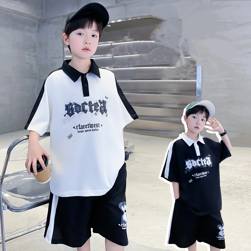 New Summer Children Shorts Sleeve Polo Sets And Shorts for Boys Casual Clothing Set Kids Fashion Letter Outfit Suit Garments
New Summer Children Shorts Sleeve Polo Sets And Shorts for Boys Casual Clothing Set Kids Fashion Letter Outfit Suit Garments