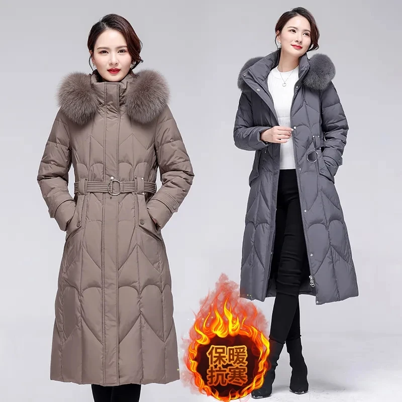 Down Jackets Women Parkas 2023 New Winter Jackets Hooded Fur Collar Long White Duck Down Coat Female Large size Women's Clothing
Down Jackets Women Parkas 2023 New Winter Jackets Hooded Fur Collar Long White Duck Down Coat Female Large size Women's Clothing
