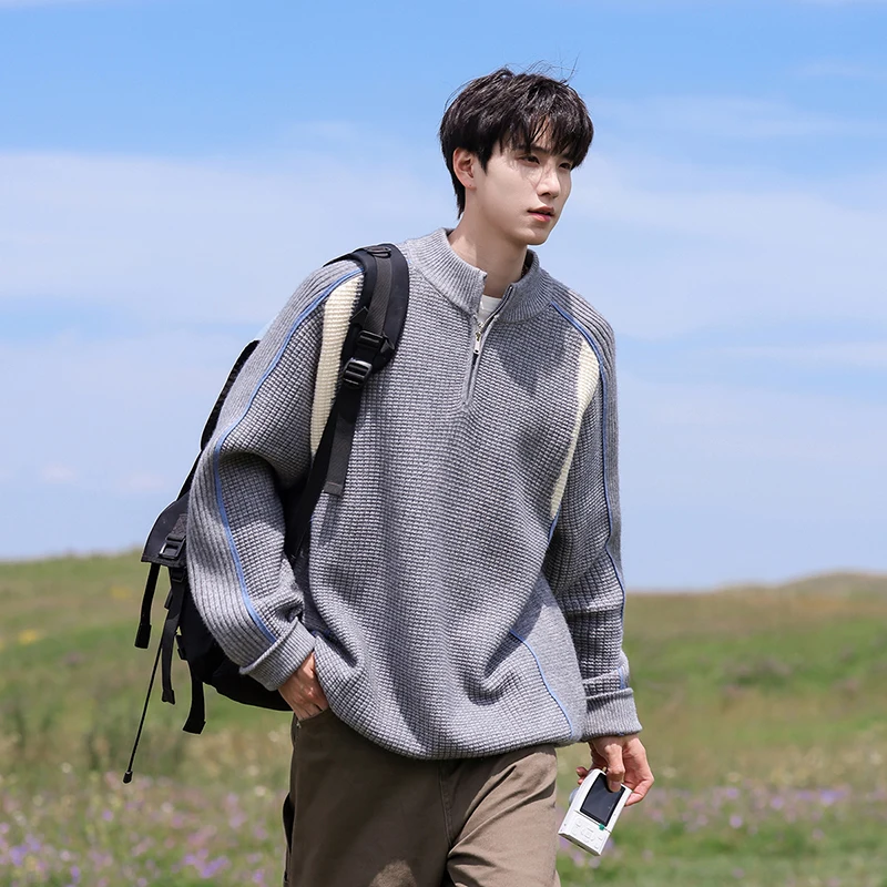 Осень-зима, мужской домашний простой натуральный пуловер на молнии, свитер, свободный, удобный, модный и универсальный вязаный домашний костюм
Осень-зима, мужской домашний простой натуральный пуловер на молнии, свитер, свободный, удобный, модный и универсальный вязаный домашний костюм