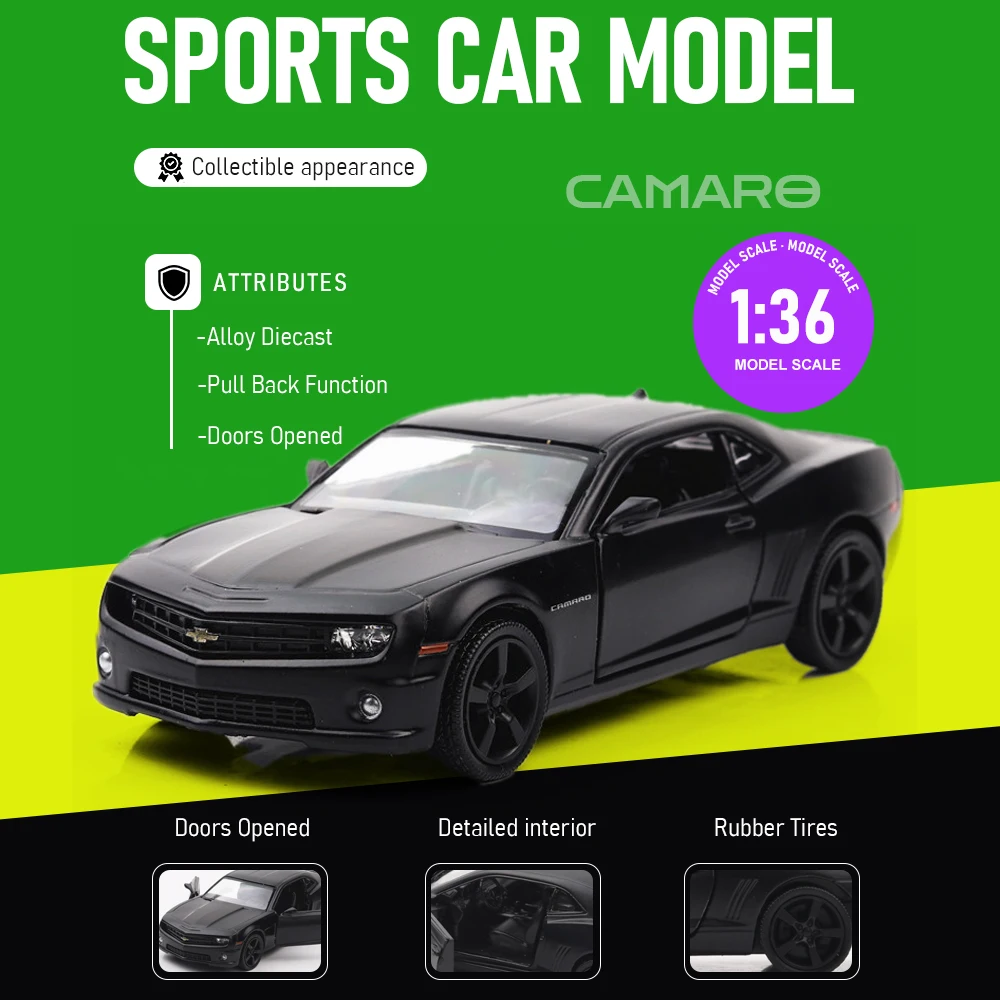 1:36 Scale Camaro 1969 Model Car Toy Doors Opened Pull Back Models Alloy Diecast Rubber Tires Vehicle Dashboard Ornaments
1:36 Scale Camaro 1969 Model Car Toy Doors Opened Pull Back Models Alloy Diecast Rubber Tires Vehicle Dashboard Ornaments