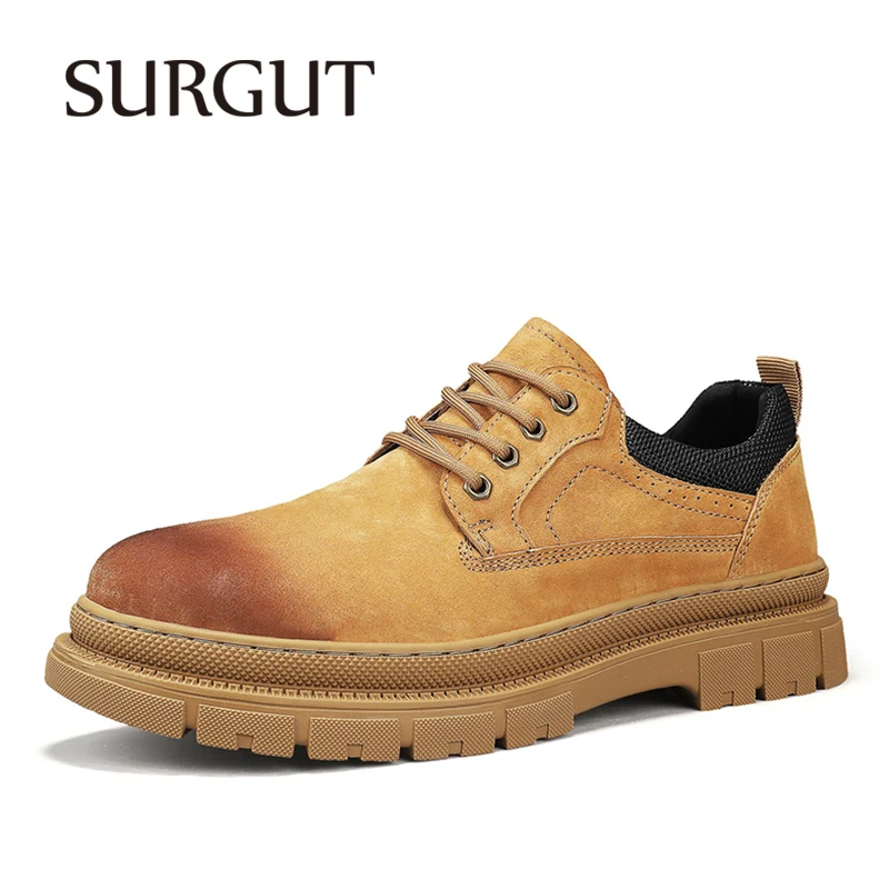 SURGUT Men's All-Season Real Leather Thick Rubber Sole Anti-Slip Wear-Resistant Casual Shoes Plus Size 39-45
SURGUT Men's All-Season Real Leather Thick Rubber Sole Anti-Slip Wear-Resistant Casual Shoes Plus Size 39-45