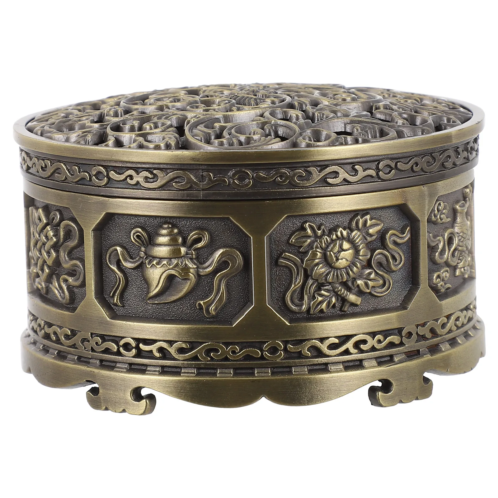 Zinc Alloy Incense Burner Vintage Censer Adornment Elegant Design Relaxing Decor Desktop Ornament
Zinc Alloy Incense Burner Vintage Censer Adornment Elegant Design Relaxing Decor Desktop Ornament