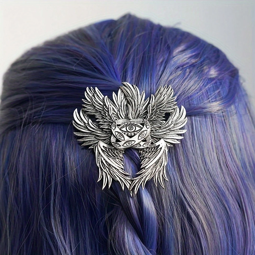 1 pc Vintage Six-winged Angel Hair Clip For Women Party Headwear Jewelry Accessories Punk Hip Hop Geometric Hair Clip Barrettes Birthday/Engagement/Holiday Gifts Everyday Jewelry, Elegant Accessory
1 pc Vintage Six-winged Angel Hair Clip For Women Party Headwear Jewelry Accessories Punk Hip Hop Geometric Hair Clip Barrettes Birthday/Engagement/Holiday Gifts Everyday Jewelry, Elegant Accessory
