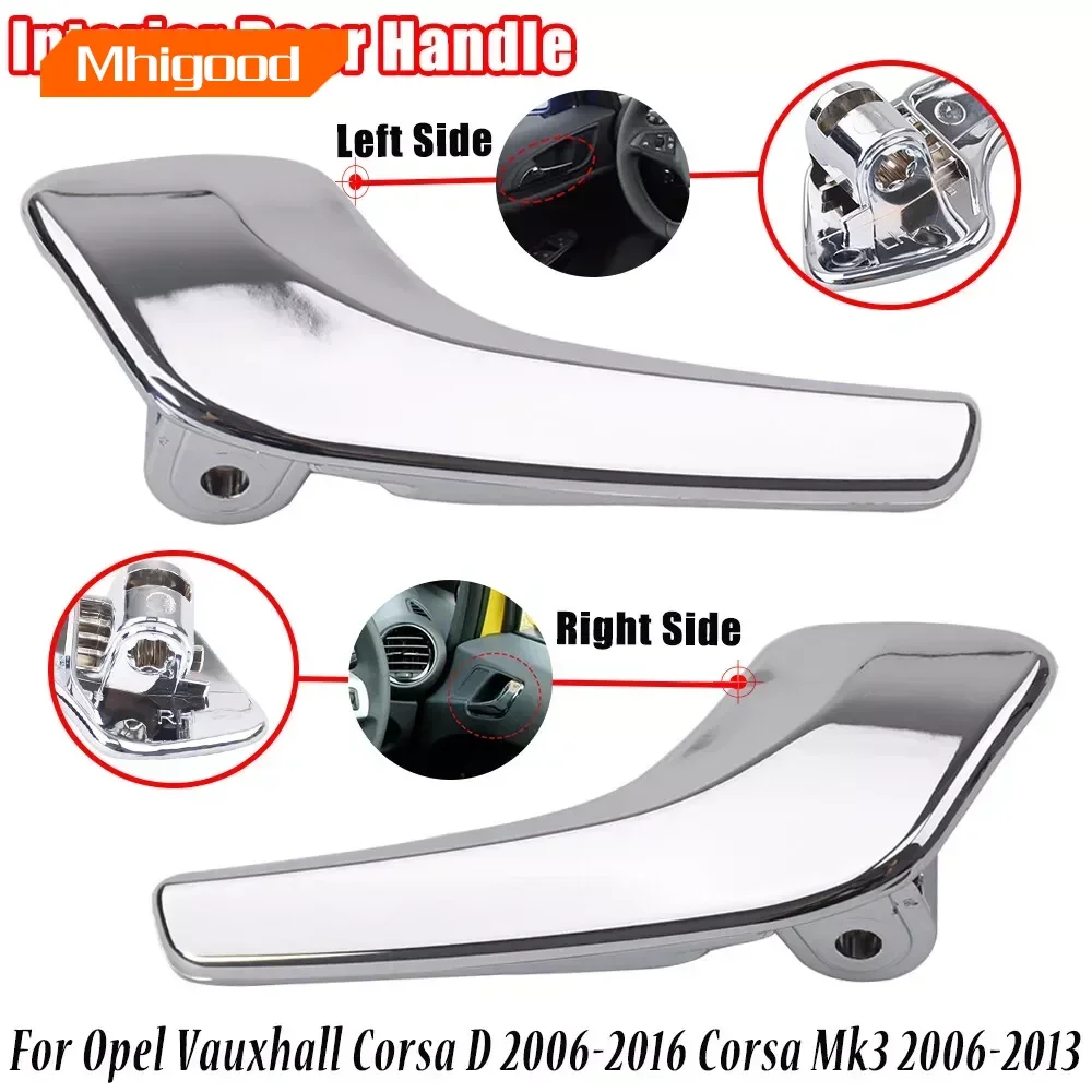 Aluminum Plated Plastic Stainless Interior Door Handle for Opel Corsa D 2006-2014 13297814 13297813 Left Right Doors
Aluminum Plated Plastic Stainless Interior Door Handle for Opel Corsa D 2006-2014 13297814 13297813 Left Right Doors