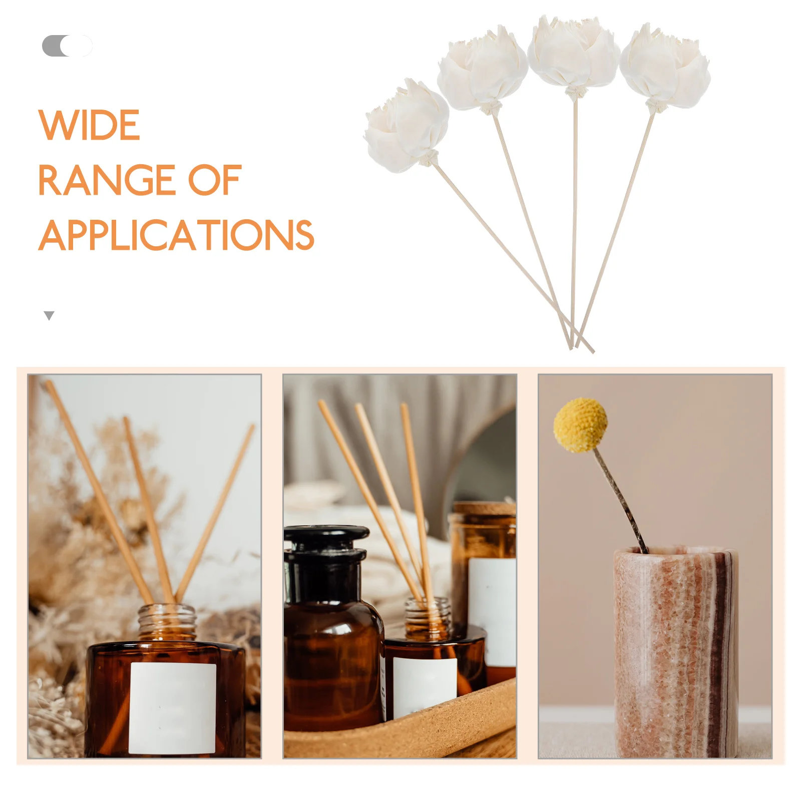 4pcs Natural Dried Diffuser Flower Essential Oil Aromatherapy Fragrance Diffusers For Home Car Indoor Air Freshener Reed 
4pcs Natural Dried Diffuser Flower Essential Oil Aromatherapy Fragrance Diffusers For Home Car Indoor Air Freshener Reed