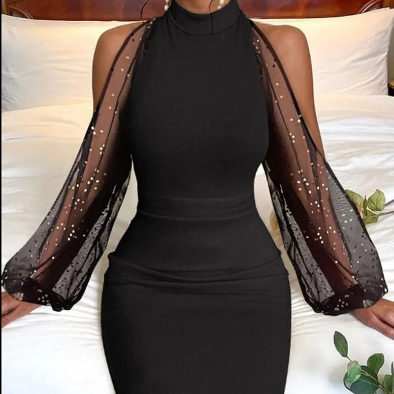 Women's Elegant Slim Wrap Hip Mesh Splice Dress Autumn and Winter Temperament Commuting New Woman Fashion Sweet Party Dresses
Women's Elegant Slim Wrap Hip Mesh Splice Dress Autumn and Winter Temperament Commuting New Woman Fashion Sweet Party Dresses