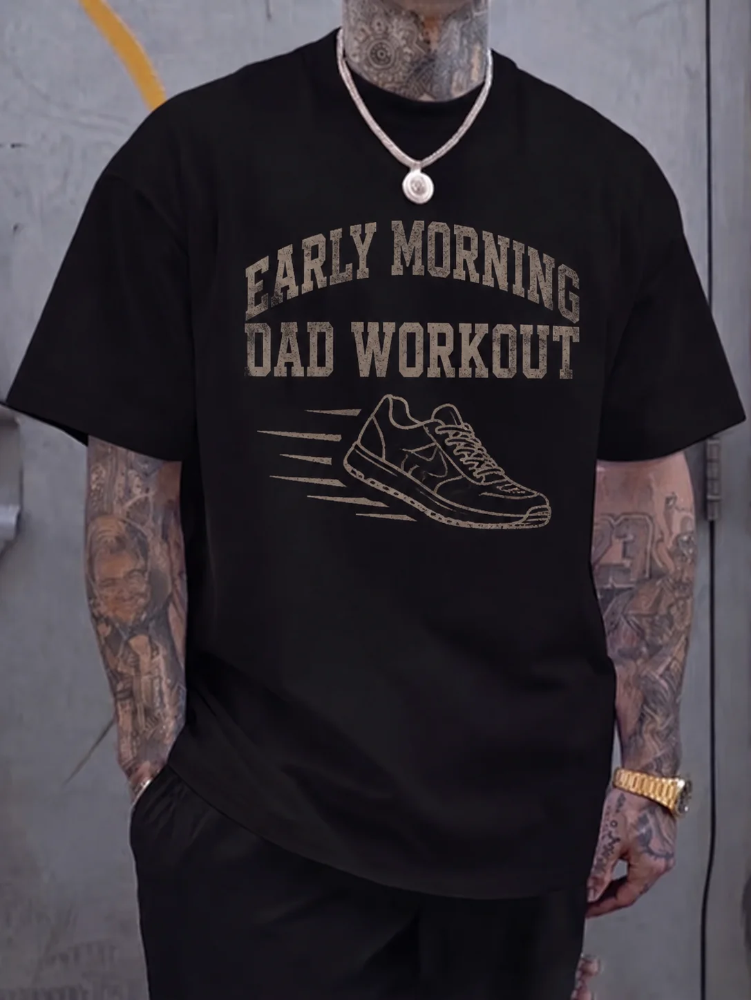 Men Graphic T-Shirt Short Sleeve Classic Fit 50% Cotton 50% Polyester Fabric Early Morning Dad Workout Print Summer Casual for
Men Graphic T-Shirt Short Sleeve Classic Fit 50% Cotton 50% Polyester Fabric Early Morning Dad Workout Print Summer Casual for
