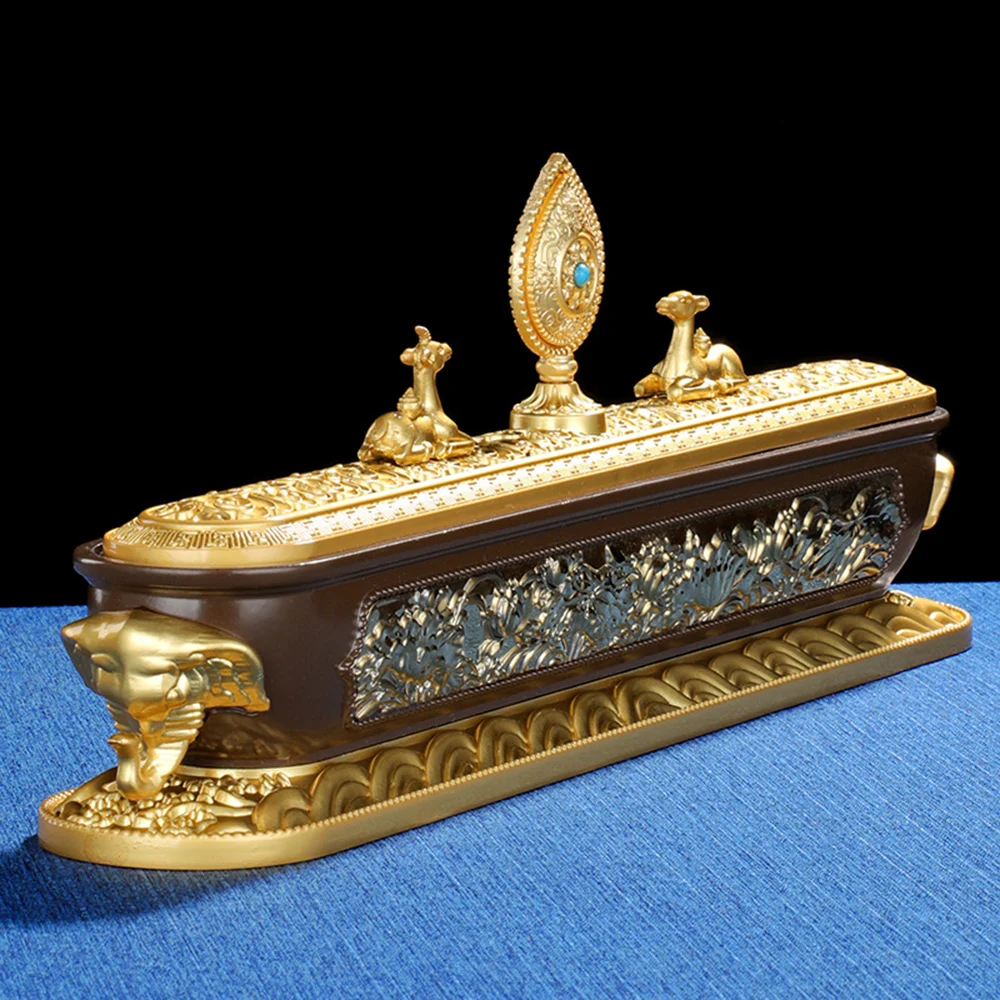 Tibetan Horizontal incense burner, Double deer stick incense box, Indoor worship of Buddha censer, home aromatherapy ornaments
Tibetan Horizontal incense burner, Double deer stick incense box, Indoor worship of Buddha censer, home aromatherapy ornaments
