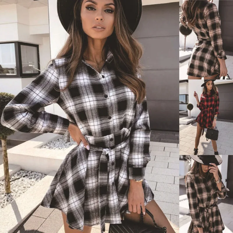 New European American Autumn Winter Fashion Elegant Lapel Print Shirt Dress Plaid Dress Stylish And Comfortable Trendy Design
New European American Autumn Winter Fashion Elegant Lapel Print Shirt Dress Plaid Dress Stylish And Comfortable Trendy Design