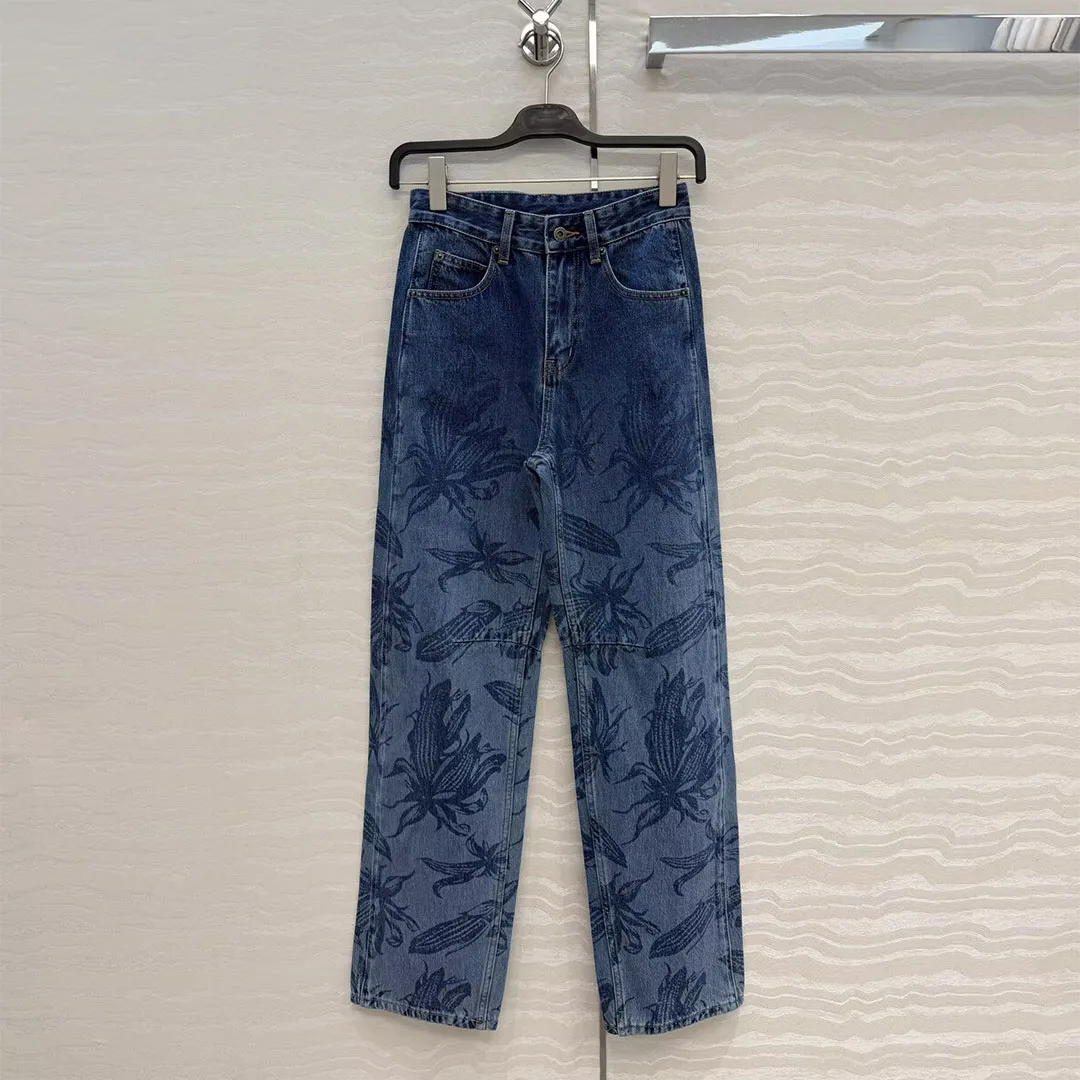 2026 New Fashion Washed Blue Floral Print Streetwear Jeans Women High Waist Novelty Denim Pants
2026 New Fashion Washed Blue Floral Print Streetwear Jeans Women High Waist Novelty Denim Pants