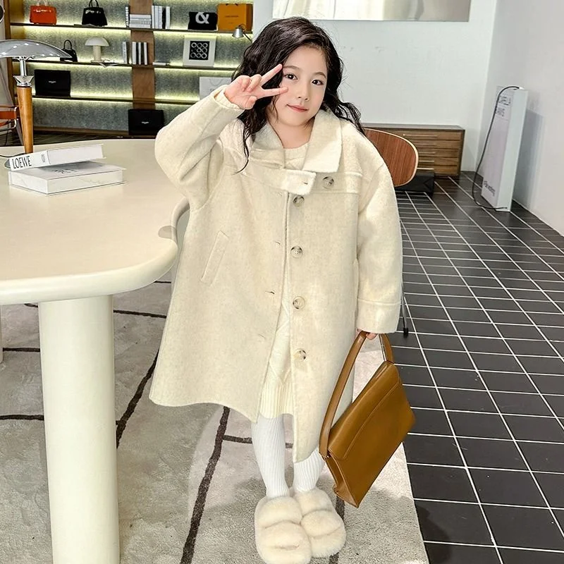 Girls Woolen Coat Overcoat Jacket Windbreak 2024 Cool Warm Plus Thicken Autumn Winter Cotton School Children's Clothing
Girls Woolen Coat Overcoat Jacket Windbreak 2024 Cool Warm Plus Thicken Autumn Winter Cotton School Children's Clothing