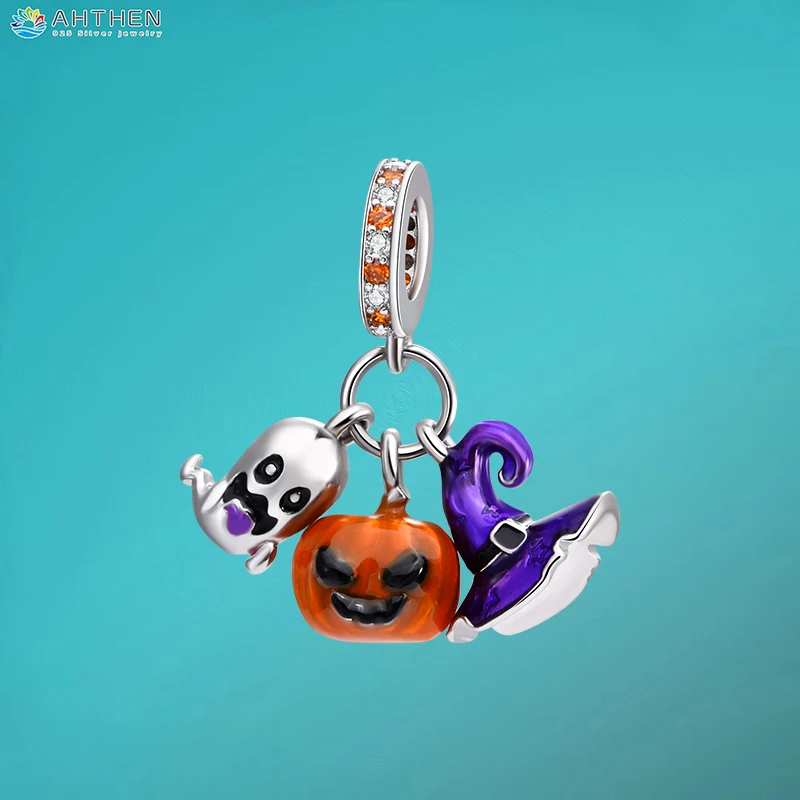 Ahthen 925 Sterling Silver Beads Halloween Witch Hat, Pumpkin Charm fit Snake Chain Bracelets Necklaces for Women Jewelry Making
Ahthen 925 Sterling Silver Beads Halloween Witch Hat, Pumpkin Charm fit Snake Chain Bracelets Necklaces for Women Jewelry Making