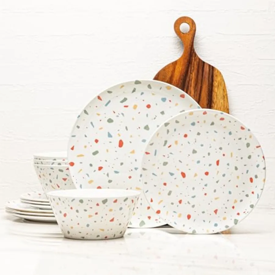 12-Piece Melamine Dinnerware Set - Lightweight Durable BPA-Free Dishwasher Safe Dish Set for Indoor and Outdoor Use - Perfect f
12-Piece Melamine Dinnerware Set - Lightweight Durable BPA-Free Dishwasher Safe Dish Set for Indoor and Outdoor Use - Perfect f