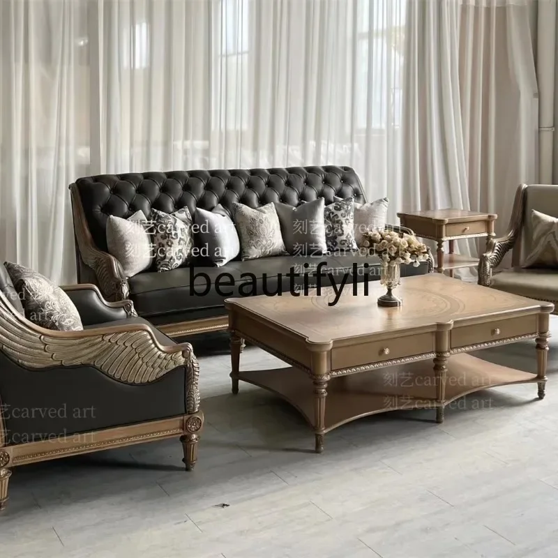 1184A Solid wood carving flower storage rectangular coffee table French court retro coffee table
1184A Solid wood carving flower storage rectangular coffee table French court retro coffee table