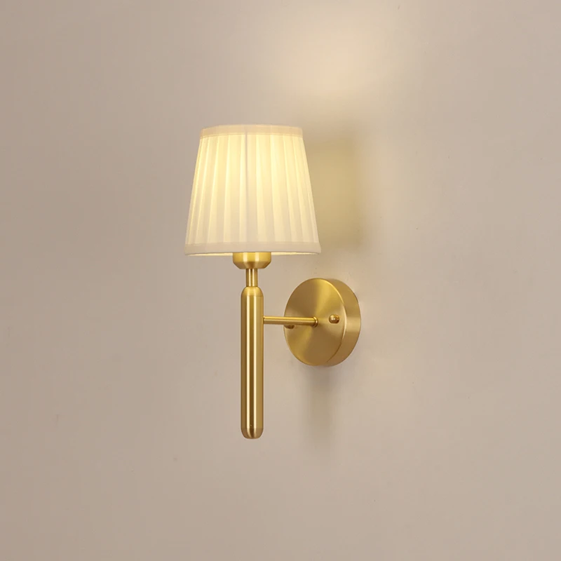 American Style All Copper Cloth Lampshade LED (E14) Wall Lamp Corridor Bedroom Living Room Reading Home Appliance Lighting Lamp
American Style All Copper Cloth Lampshade LED (E14) Wall Lamp Corridor Bedroom Living Room Reading Home Appliance Lighting Lamp