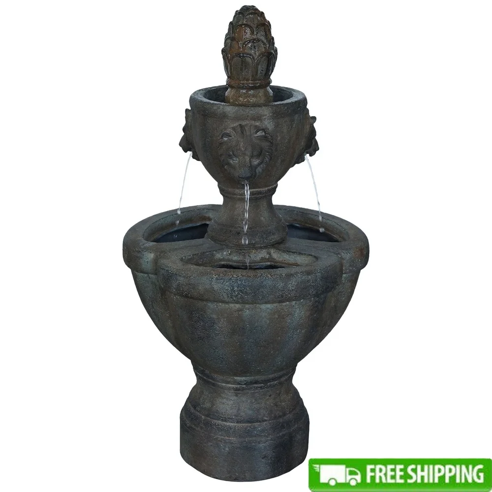 Lion Head Water Fountain Garden Decor Polyresin Outdoor Water Feature LED Lights Weatherproof Serene Ambiance Easy Setup
Lion Head Water Fountain Garden Decor Polyresin Outdoor Water Feature LED Lights Weatherproof Serene Ambiance Easy Setup