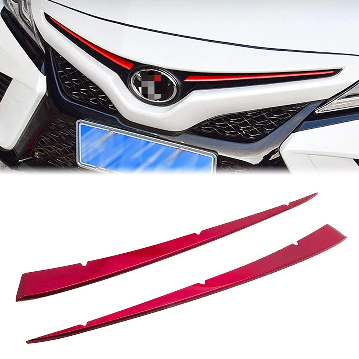 2pcs Red Stainless Steel Front Center Grill Cover Grille Guard Decor Trim For Toyota Camry SE XSE 2018 2019 Car Styling
2pcs Red Stainless Steel Front Center Grill Cover Grille Guard Decor Trim For Toyota Camry SE XSE 2018 2019 Car Styling