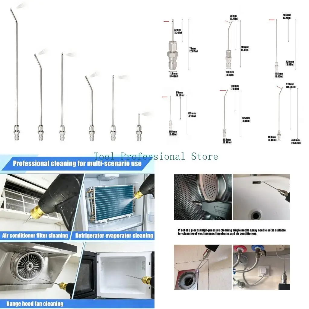57QF Professional Grade 6Pcs High Pressure Sprayed Tips For Laundry Appliance Cleaning
57QF Professional Grade 6Pcs High Pressure Sprayed Tips For Laundry Appliance Cleaning