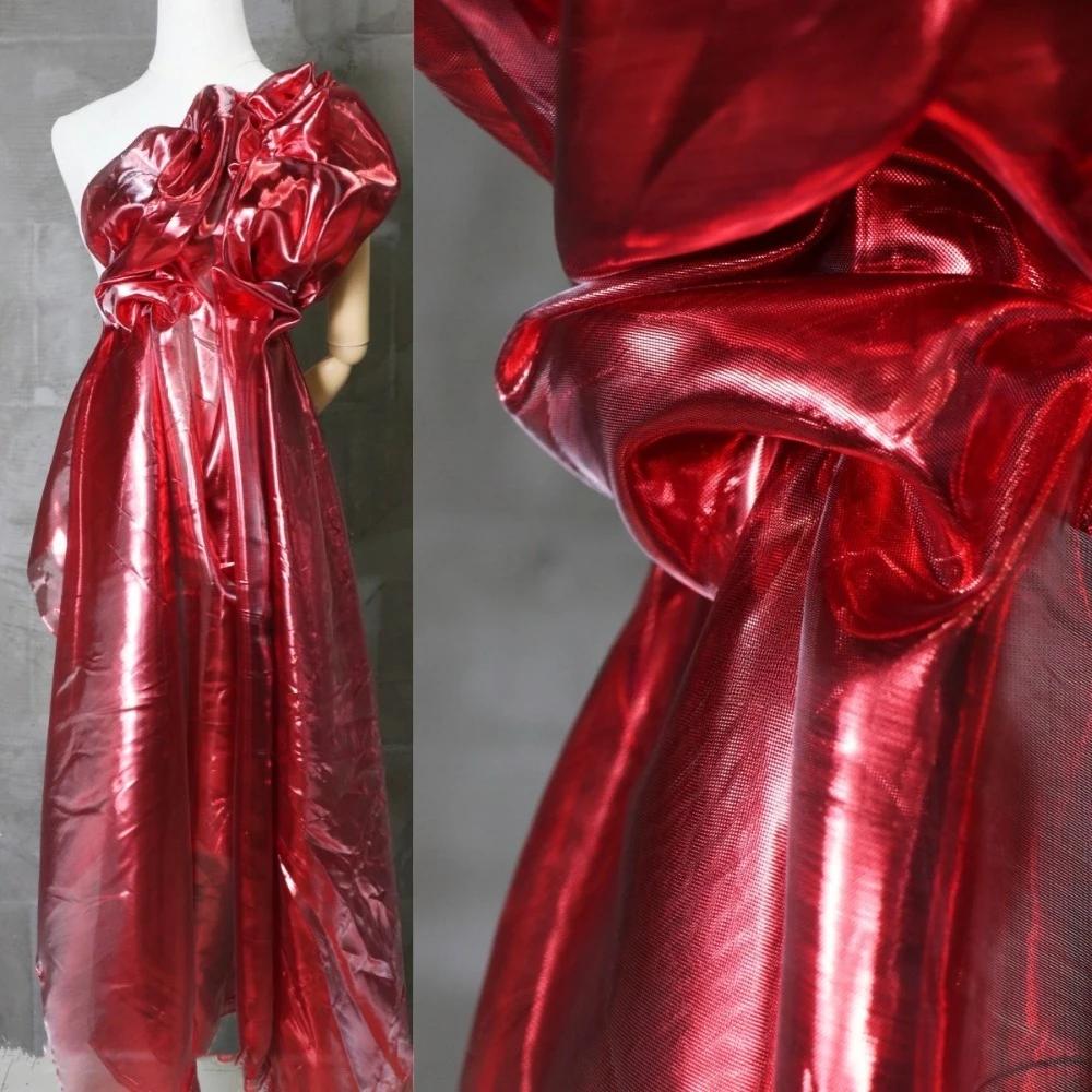 Красная блестящая тонкая тюлевая ткань | Текстурированная ткань для сценических креативных платьев ЕС и США | Ткань дизайнерской одежды 
Красная блестящая тонкая тюлевая ткань | Текстурированная ткань для сценических креативных платьев ЕС и США | Ткань дизайнерской одежды