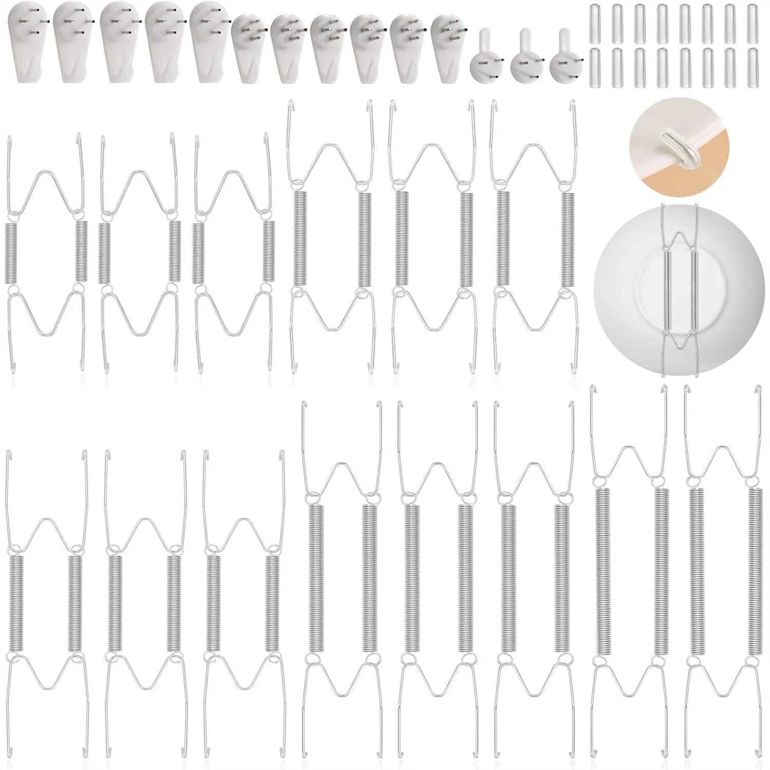 14 Plate Hangers for Wall, 4-12 Inch Invisible Stainless Steel Plate Hangers with Hooks for Display
14 Plate Hangers for Wall, 4-12 Inch Invisible Stainless Steel Plate Hangers with Hooks for Display