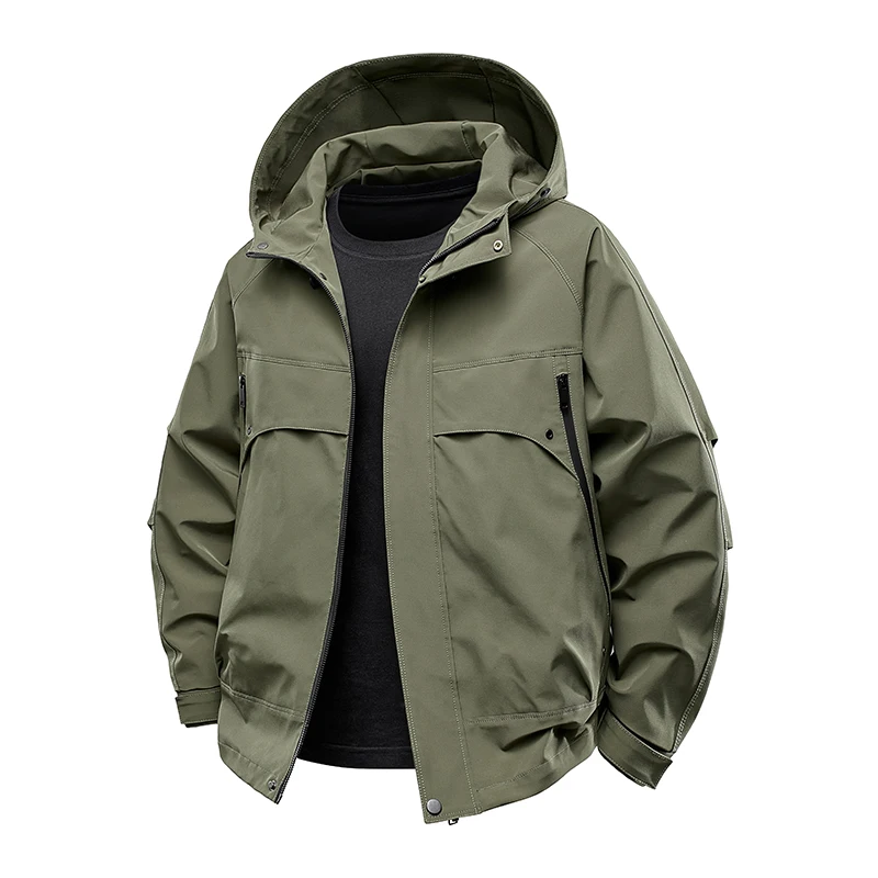 Slim Coat Spring Men Outdoor Windbreak Brand Hooded Slim Jacket for Men Autumn Fleece Solid Color Loose Casual Fashion Jacket
Slim Coat Spring Men Outdoor Windbreak Brand Hooded Slim Jacket for Men Autumn Fleece Solid Color Loose Casual Fashion Jacket