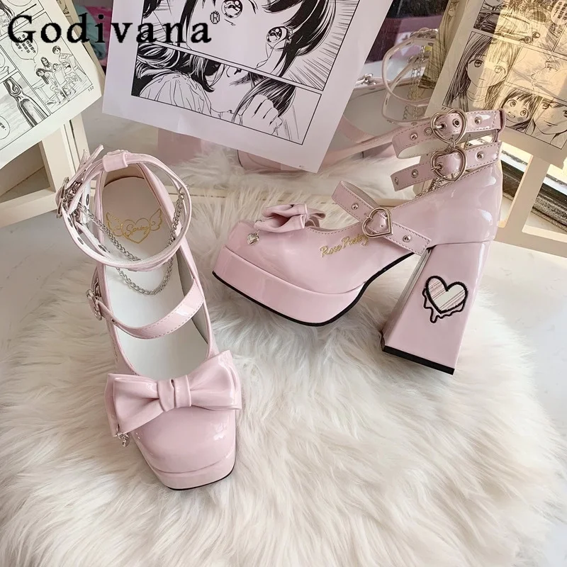 Lolita Shoes Japanese Mary Jane High Heels Women's Pumps Fashion Princess Bowknot Woman Patent Leather Shoes
Lolita Shoes Japanese Mary Jane High Heels Women's Pumps Fashion Princess Bowknot Woman Patent Leather Shoes