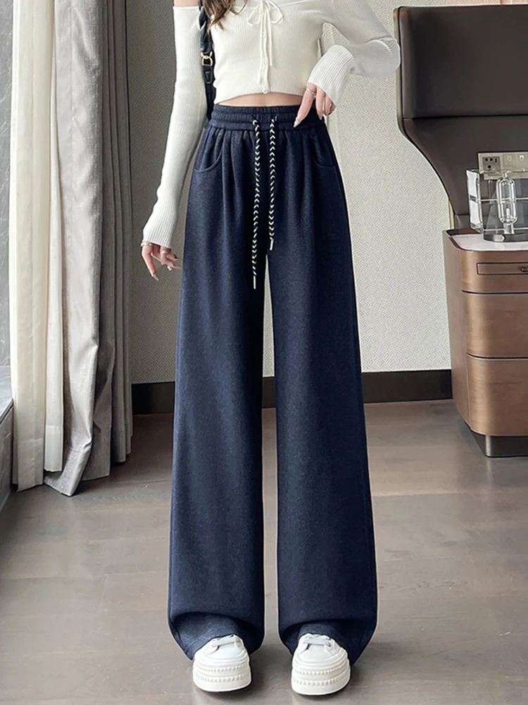 High Waist Fce Lined Wide Leg Pants Women's Casual Straight Leg Trousers Autumn Winter New Sle Slimming Drapey Pants
High Waist Fce Lined Wide Leg Pants Women's Casual Straight Leg Trousers Autumn Winter New Sle Slimming Drapey Pants