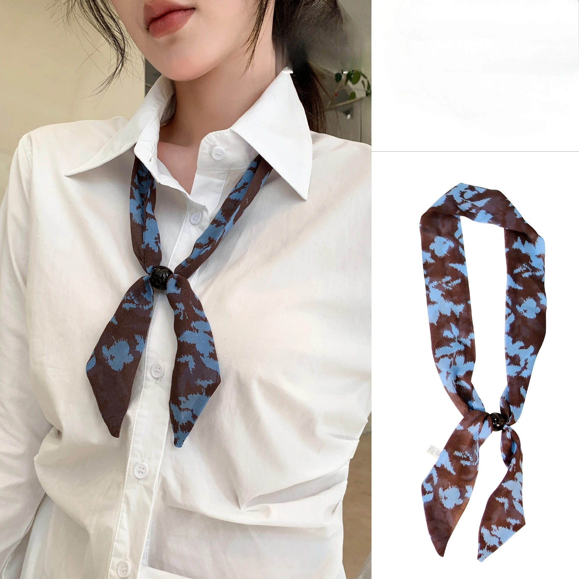 Vintage-Patterned Beaded Silk Scarf Necklace for Women: Lightweight Chiffon Scarf, Beaded Accessory
Vintage-Patterned Beaded Silk Scarf Necklace for Women: Lightweight Chiffon Scarf, Beaded Accessory
