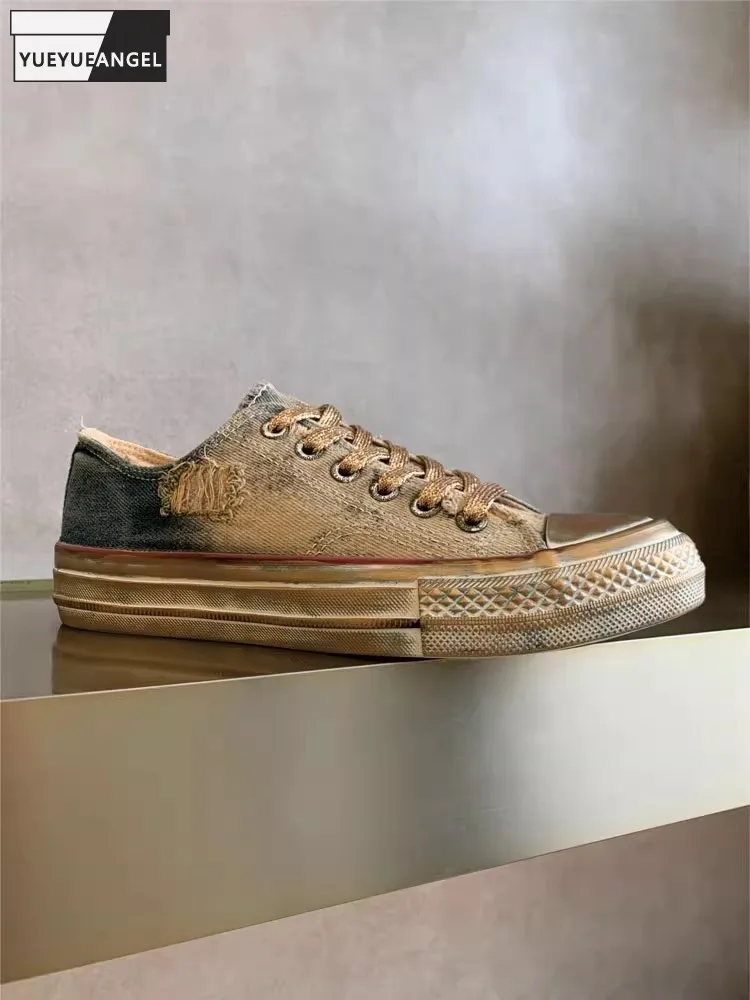 Women Casual Shoes Lace Up Ripped Vintage Ripped Gradient Color Canvas Shoes Spring Summer Pumps Female Low Cut Walking Shoes
Women Casual Shoes Lace Up Ripped Vintage Ripped Gradient Color Canvas Shoes Spring Summer Pumps Female Low Cut Walking Shoes