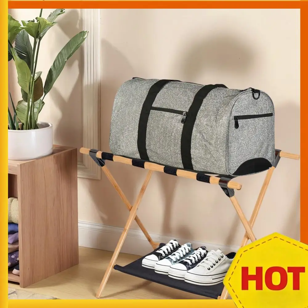 Складная подставка для чемодана из бамбука с нейлоновыми ремнями, держатель для багажа для гостиной, спальни, отеля
Складная подставка для чемодана из бамбука с нейлоновыми ремнями, держатель для багажа для гостиной, спальни, отеля