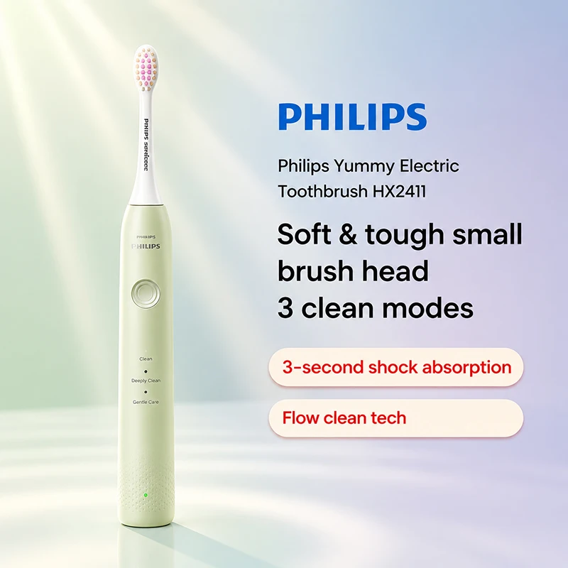 Philips HX2411 Electric Toothbrush Waterproof Rechargeable Oral Cleaning 2-minute Timer with 3Modes Giving Valentine's Day Gifts
Philips HX2411 Electric Toothbrush Waterproof Rechargeable Oral Cleaning 2-minute Timer with 3Modes Giving Valentine's Day Gifts