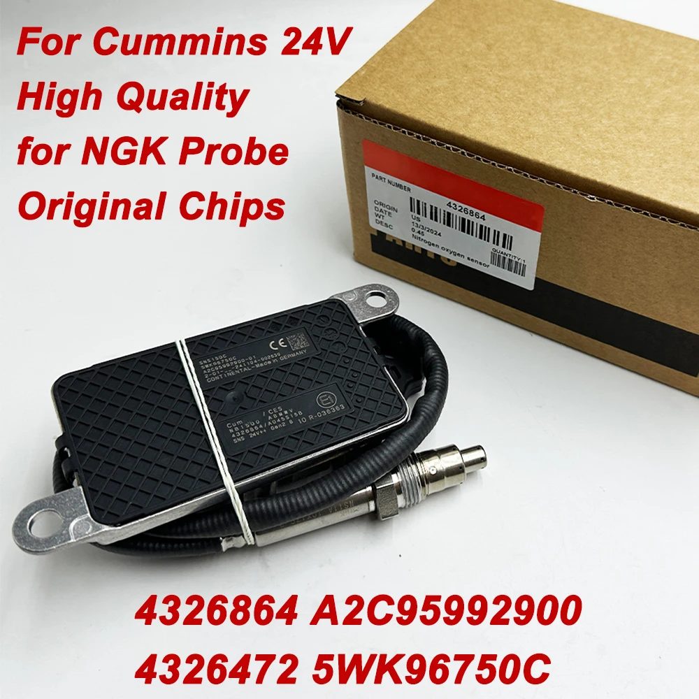 High Quality Nitrogen Oxide Nox Sensor For Cummins 24V OEM 4326864 A2C95992900 4326472 5WK96750C, with- Cummins box, Made In USA
High Quality Nitrogen Oxide Nox Sensor For Cummins 24V OEM 4326864 A2C95992900 4326472 5WK96750C, with- Cummins box, Made In USA
