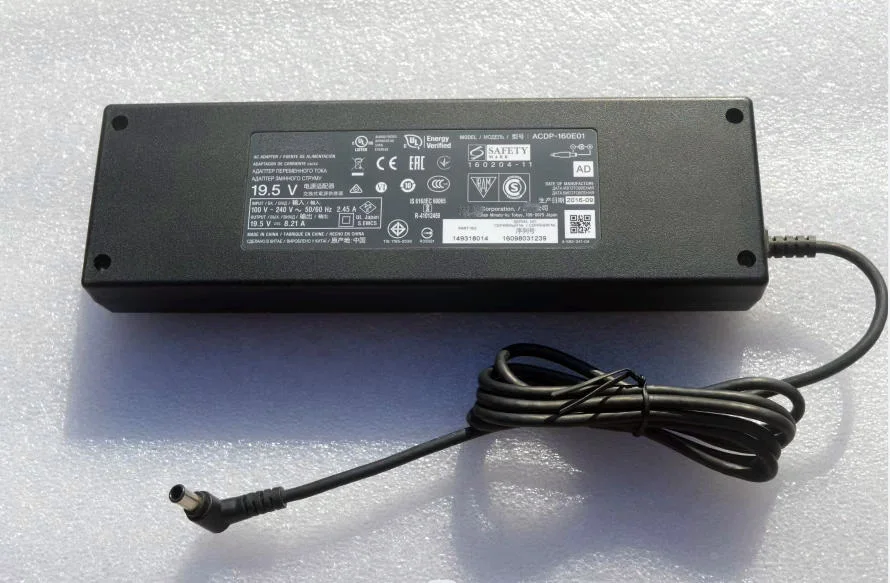 Оригинальное зарядное устройство ACDP-160E01 19,5 В 8,21 А 160 Вт для телевизора Sony Bravia KD-49XD8077 XBR-49X800D XBR-43X800E Блок питания
Оригинальное зарядное устройство ACDP-160E01 19,5 В 8,21 А 160 Вт для телевизора Sony Bravia KD-49XD8077 XBR-49X800D XBR-43X800E Блок питания
