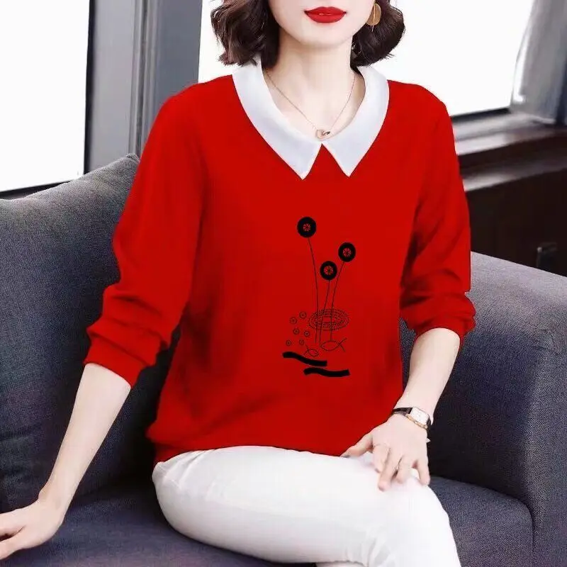 Fashion Printed Lapel Spliced Korean Blouse Women's Clothing 2022 Autumn New Oversized Casual Pullovers Loose Office Lady Shirt
Fashion Printed Lapel Spliced Korean Blouse Women's Clothing 2022 Autumn New Oversized Casual Pullovers Loose Office Lady Shirt