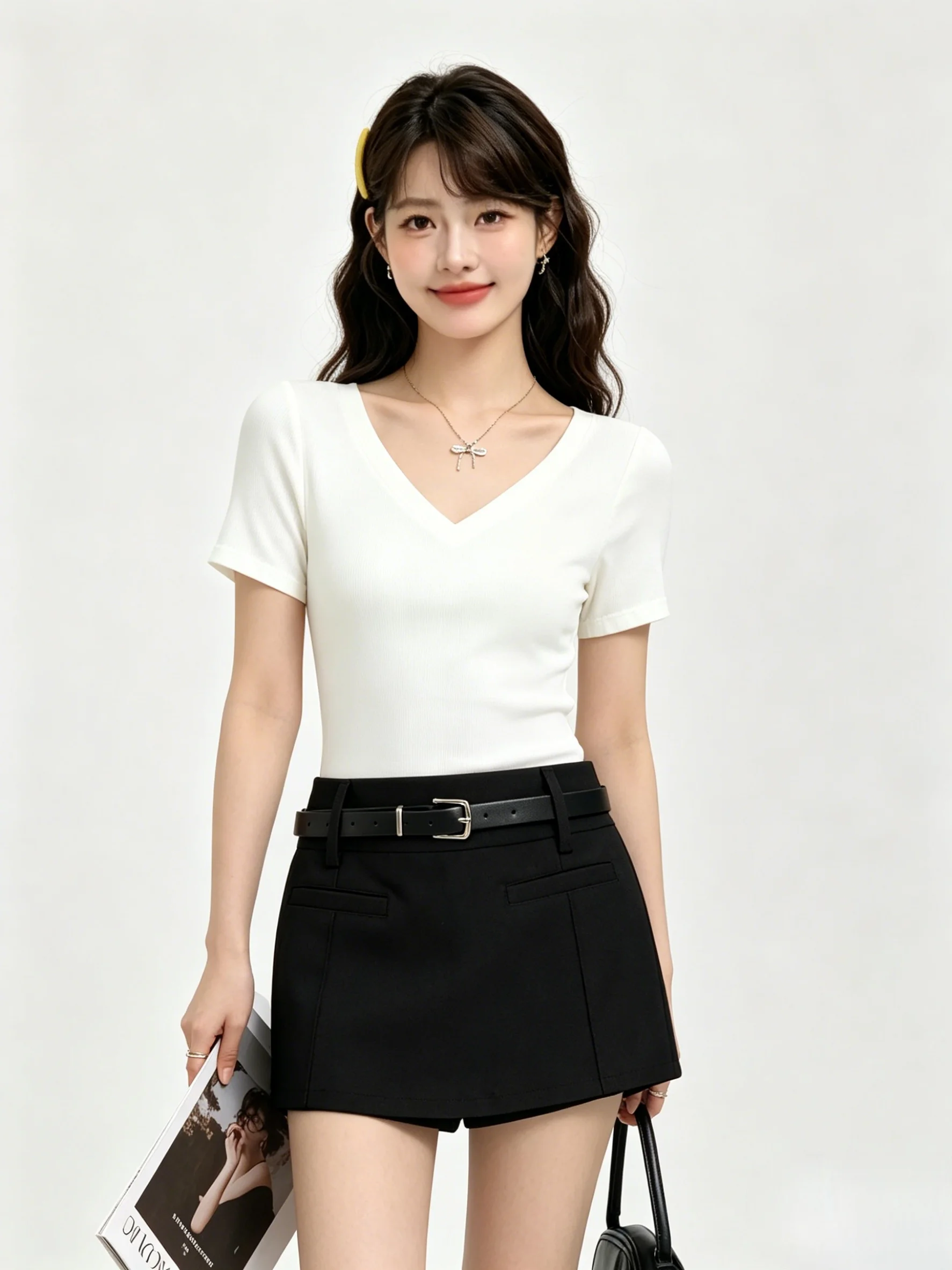 Simple Black High Waist Vintage Wide Leg Pants Versatile Slimming Small Size Ageless Casual Skirt Summer Loose Fit Comfortable
Simple Black High Waist Vintage Wide Leg Pants Versatile Slimming Small Size Ageless Casual Skirt Summer Loose Fit Comfortable