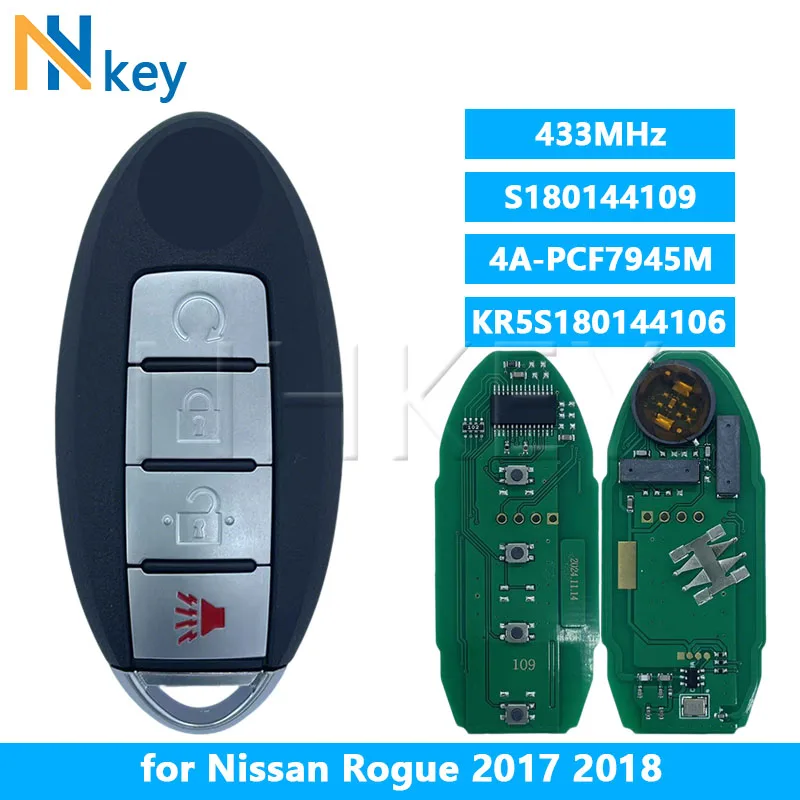 NHKEY S180144109 для Nissan Rogue 2017 2018 удаленный ключ от автомобиля 4 кнопки FCC ID: KR5S180144106 чип без ключа 4A 433 МГц
NHKEY S180144109 для Nissan Rogue 2017 2018 удаленный ключ от автомобиля 4 кнопки FCC ID: KR5S180144106 чип без ключа 4A 433 МГц