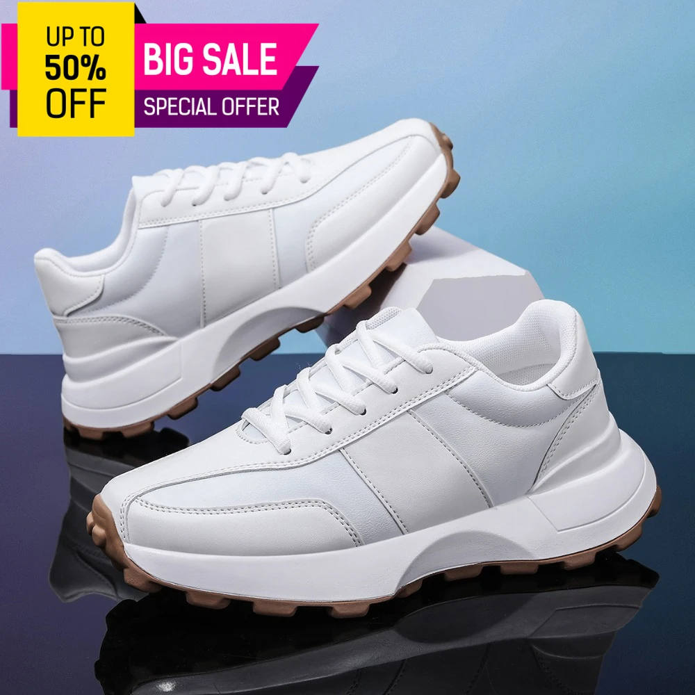 2025 Summer Fashion Men's Vintage Thick Sole White Sneakers Lightweight Comfortable Casual Walking Shoes for Daily Wear Outdoor
2025 Summer Fashion Men's Vintage Thick Sole White Sneakers Lightweight Comfortable Casual Walking Shoes for Daily Wear Outdoor