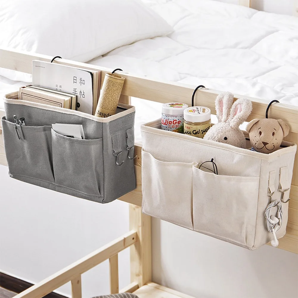 Storage Bags Cotton Bedside Storage Bag With Pockets Hanging For Bathroom Dorm Bed Remote Control Folding Pouch Box Organizer
Storage Bags Cotton Bedside Storage Bag With Pockets Hanging For Bathroom Dorm Bed Remote Control Folding Pouch Box Organizer