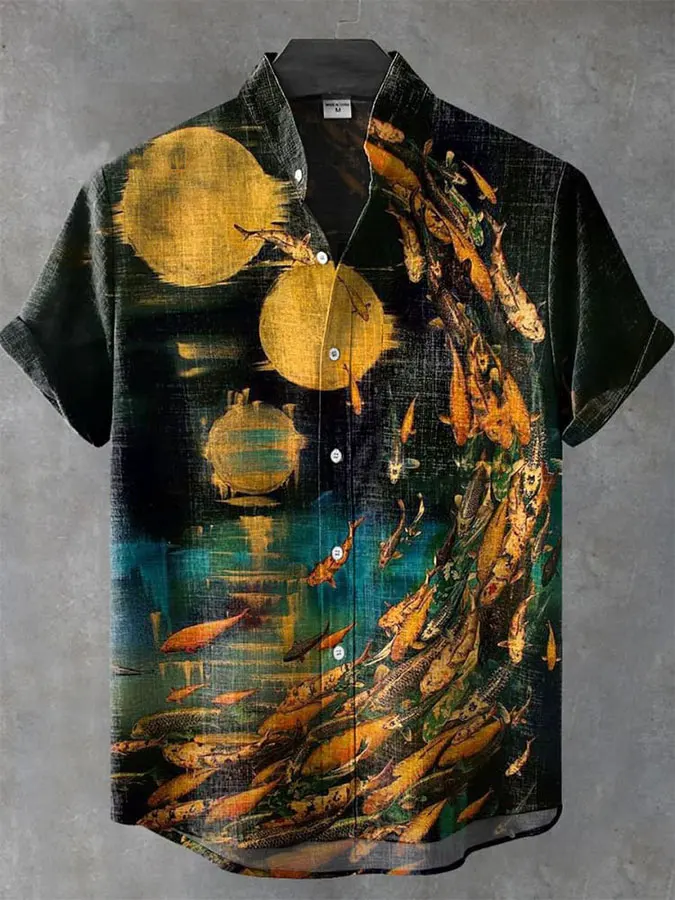 Fashion Men's Casual Sea Life Graphic Short Sleeved Shirts Button Down Lapel Shirts Oversized Tops Casual Hawaiian Shirt for Men
Fashion Men's Casual Sea Life Graphic Short Sleeved Shirts Button Down Lapel Shirts Oversized Tops Casual Hawaiian Shirt for Men