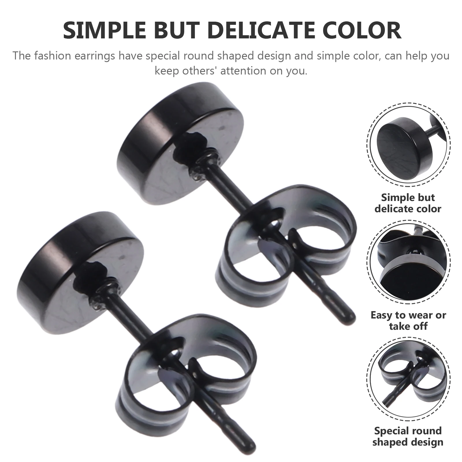 20Pcs Trendy Titanium Steel Earrings Simple Color Round Shaped for Women Men Attract Attention Everywhere
20Pcs Trendy Titanium Steel Earrings Simple Color Round Shaped for Women Men Attract Attention Everywhere