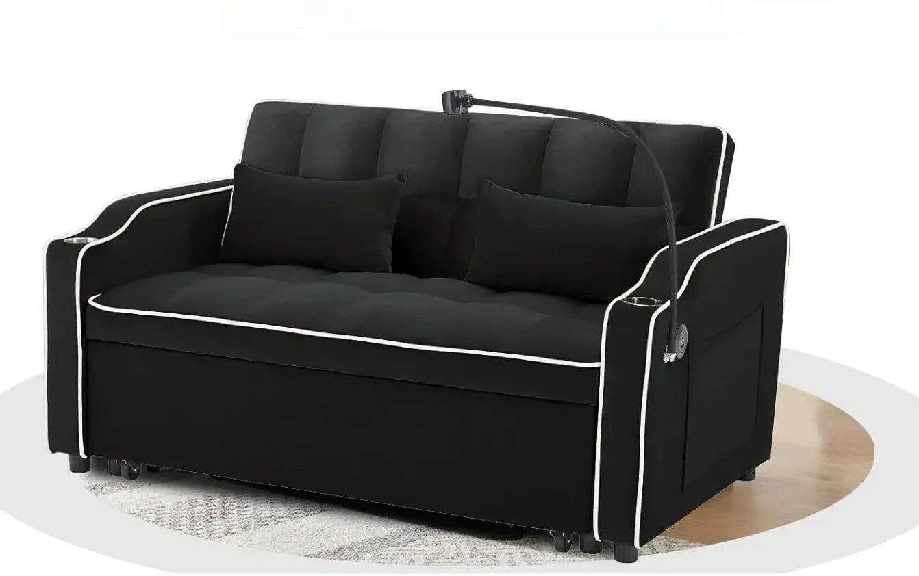 l 3 in 1 Sleeper Sofa Couch Bed,Velvet Convertible Loveseat Sleeper Sofa Bed,Pull Out Sofa Bed With USB Port & Ashtray
l 3 in 1 Sleeper Sofa Couch Bed,Velvet Convertible Loveseat Sleeper Sofa Bed,Pull Out Sofa Bed With USB Port & Ashtray