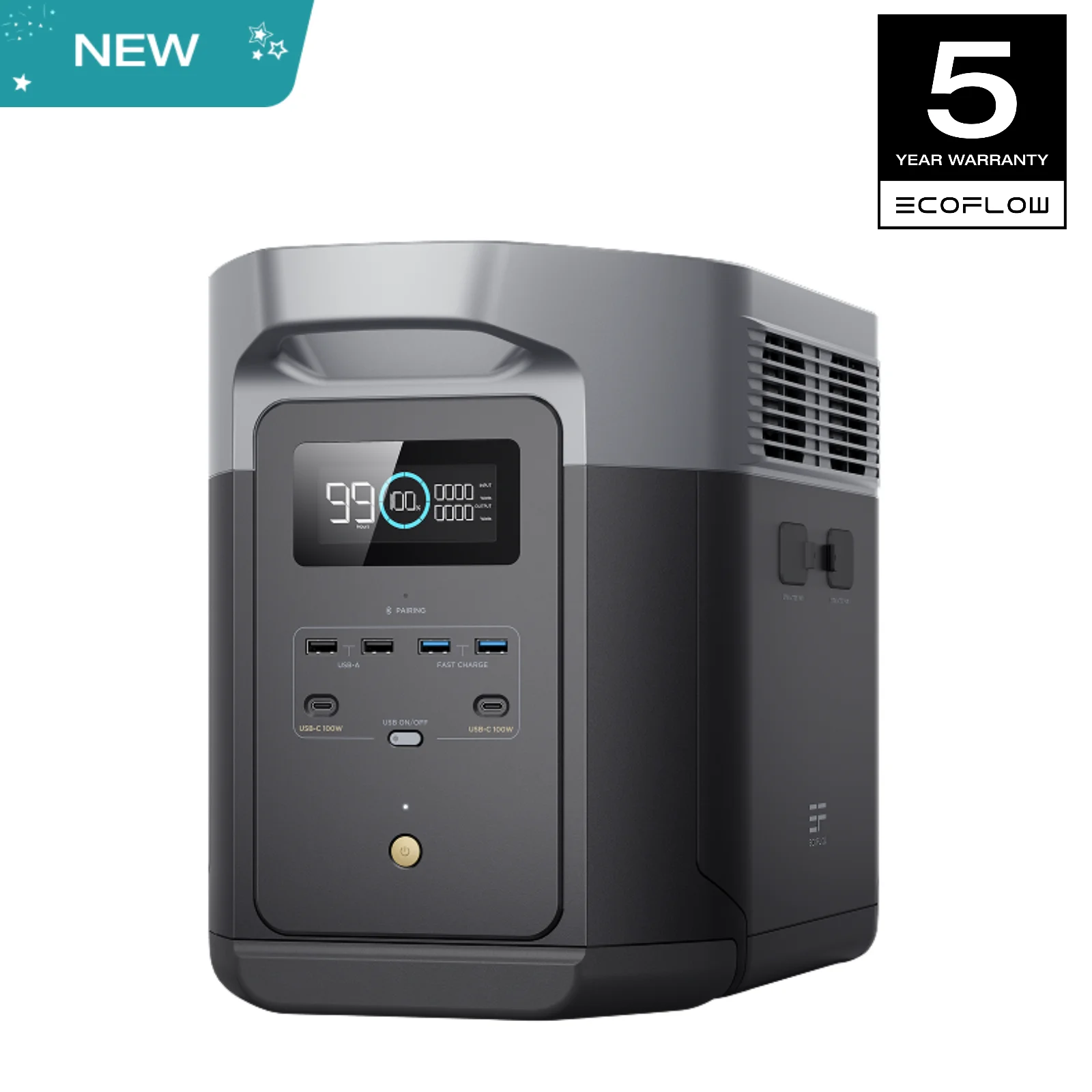 ECOFLOW Portable Power Station DELTA 2 Max, 1900Wh Solar Powered Generator, 2400W LFP Solar Generator, Full Charge in 1 Hr
ECOFLOW Portable Power Station DELTA 2 Max, 1900Wh Solar Powered Generator, 2400W LFP Solar Generator, Full Charge in 1 Hr