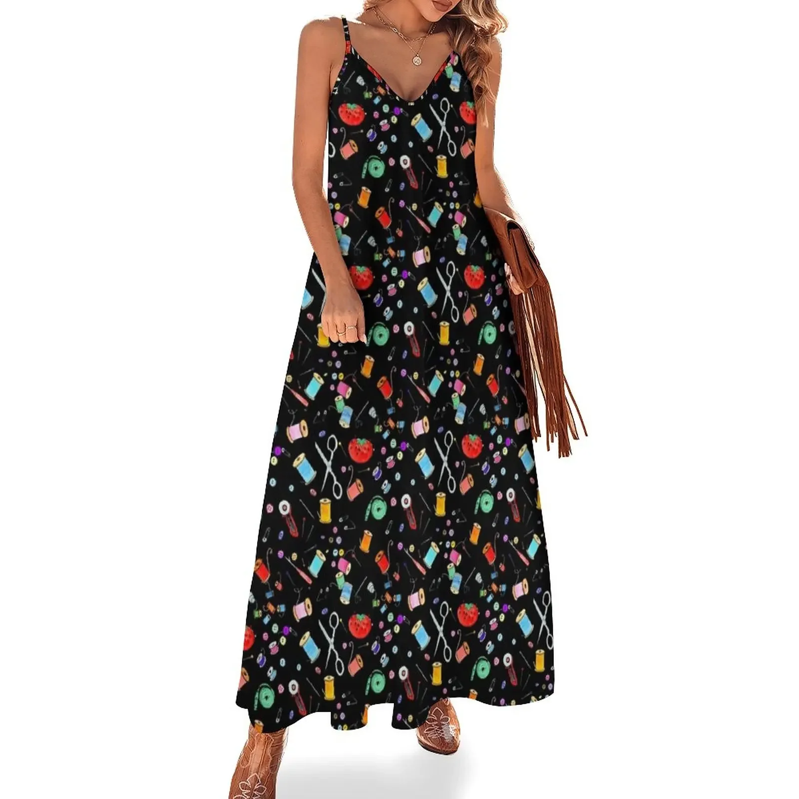 Sewing Notions on Black Sleeveless Dress summer dresses womens 2025 Dress women wedding dresses for parties evening dress ladies
Sewing Notions on Black Sleeveless Dress summer dresses womens 2025 Dress women wedding dresses for parties evening dress ladies
