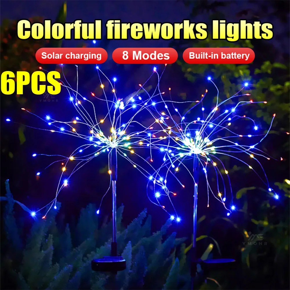 6 Pack Solar Pathway Garden Lights Outdoor Waterproof Firework Light Landscape Yard Patio Lights Decor Solar Lawn Lamps Lighting
6 Pack Solar Pathway Garden Lights Outdoor Waterproof Firework Light Landscape Yard Patio Lights Decor Solar Lawn Lamps Lighting