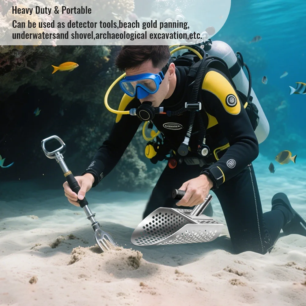 Beach Sand Scoop Shovel Metal Detector Sand Scoops Treasure Detecting Metal Detector Hunting Stainless Steel Tool
Beach Sand Scoop Shovel Metal Detector Sand Scoops Treasure Detecting Metal Detector Hunting Stainless Steel Tool