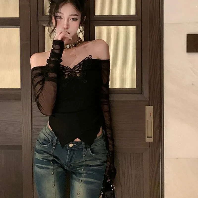 Сексуальные ажурные футболки женские с открытыми плечами однотонные корейские тонкие весенние Y2k эстетические футболки с длинным рукавом Hotsweet уличный стиль простой
Сексуальные ажурные футболки женские с открытыми плечами однотонные корейские тонкие весенние Y2k эстетические футболки с длинным рукавом Hotsweet уличный стиль простой