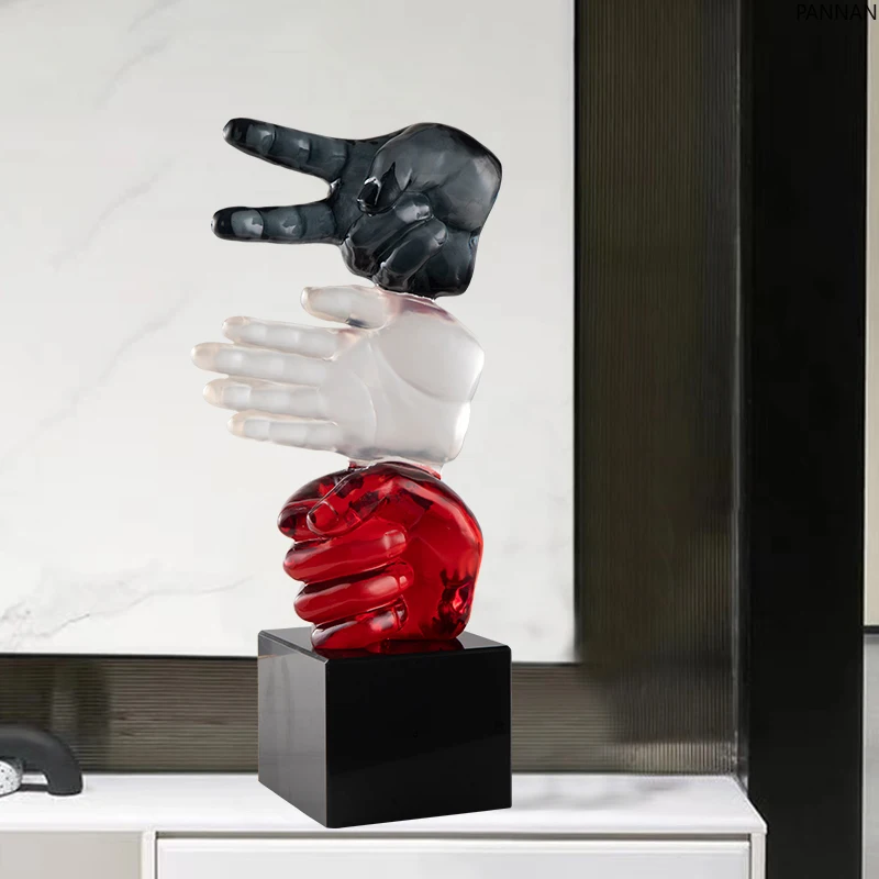 Modern light luxury creative abstract geometric scissor hands living room TV cabinet artwork ornament
Modern light luxury creative abstract geometric scissor hands living room TV cabinet artwork ornament