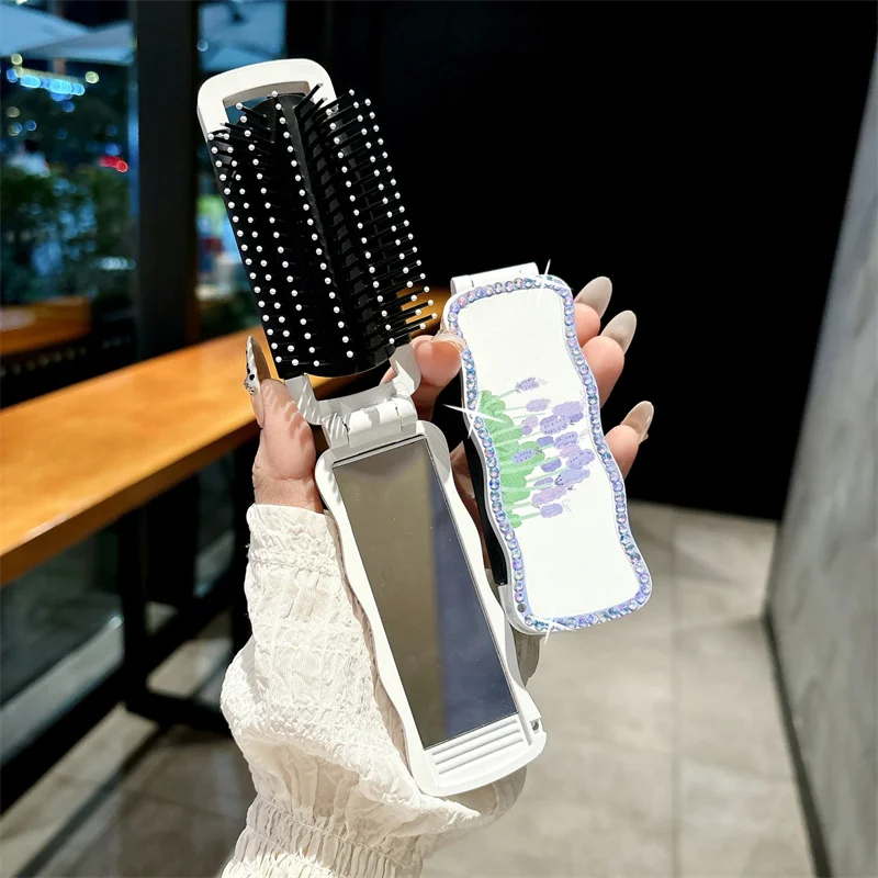 Printing Tulip Folding Airbag Comb Portable Portable Airbag Massage Comb Women's Special Makeup Mirror 2-In-1 Comb
Printing Tulip Folding Airbag Comb Portable Portable Airbag Massage Comb Women's Special Makeup Mirror 2-In-1 Comb